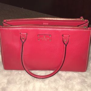 Red Kate Spade leather purse